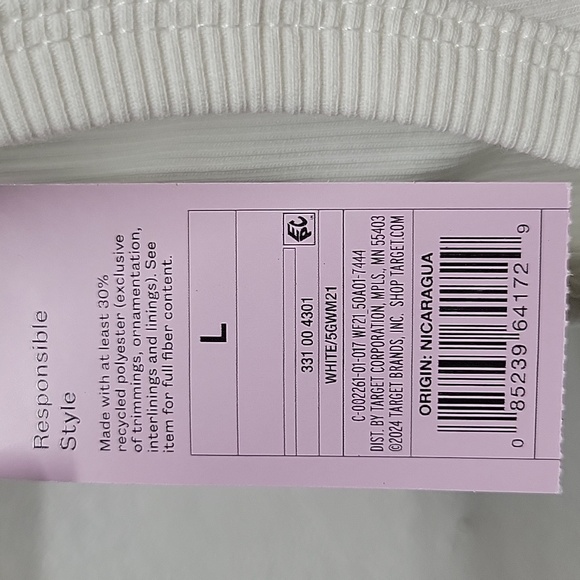 Wild Fabel Womens Crop Racer Back Tank White Nwt Set Of 2 - Picture 2 of 6